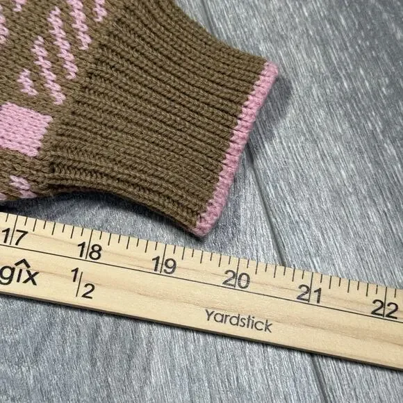 Vintage 80s IZOD Club Golf Sweater Womens S Cotton Preppy Graphic Knit Grandma - Picture 9 of 9